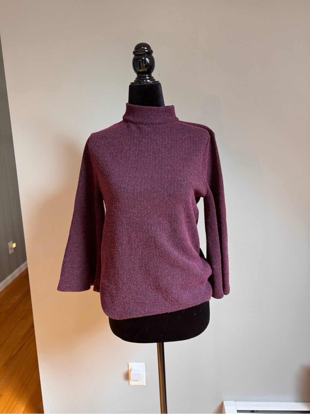 Women’s Mock Neck Sweater in Plum